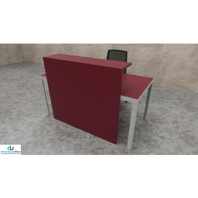 Bancone reception Hype piano scrivania e mensola laccati con mensola L120 
