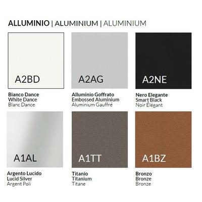 Colori finiture alluminio per struttura tavolo riunione Hype piano pelle 