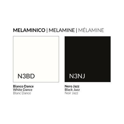 Colori finiture per struttura: melaminico Bianco Dance o Nero Jazz  