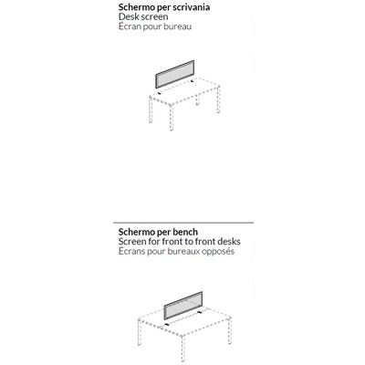 Schermo fonoassorbente per scrivania oppure per bench 
