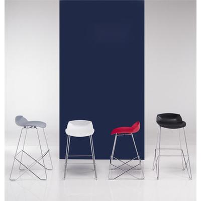 Sgabelli Kaleidos stool  struttura in acciaio cromato scocca plastica vari colori 
