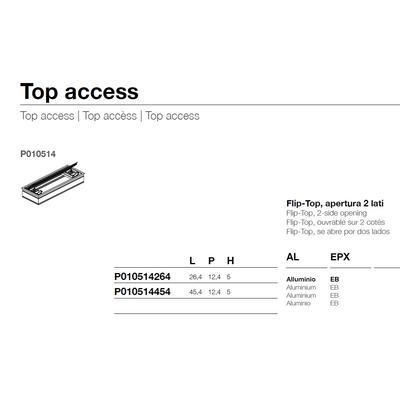 Top access, tappo passacavi flip top apertura su due lati 