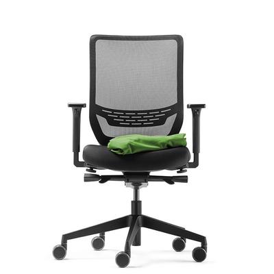 Poltrona ergonomica To Sync Work Mesh con fodera sedile verde. Disponibile solo con pomolo